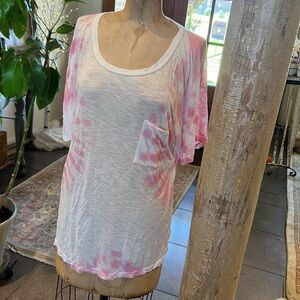 Blue Life ~ Tie Dye Shirt ~ size small! Slub Jersey ~ 100% Modal